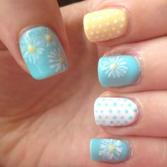 Nail Designs With Stickers, Summer Nails Daisy, Fun Spring Nails Design, Stickers Walmart, Stickers Amazon, Designs For Short Nails, Fingernail Designs, Lace Nails, Nails Easy