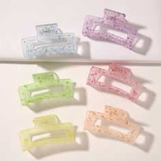 6Pcs Big Color Ink Hair Claw Clips,3.4" Nonslip Big Square Matte for Women Girls,Strong Hold Banana Girly Cosmetics, Preppy Accessories, Christmas Hair Accessories, Handmade Scrunchie, Simple Hair, Hair Accessories Clips, Pink Accessories, Claw Hair Clips, روتين العناية بالبشرة