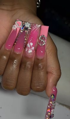 Hard Nails, Nails Design With Rhinestones, Acrylic Nails Coffin Short