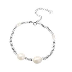 Style: Female Material: S925 Sterling Silver, Baroque Pearl Pearl Type: Uncultured Pearl Color: White & Grey Bracelet Length: 15+3cm Silver Baroque Pearl Bracelet Gift, Silver Baroque Pearl Charm Bracelets, Luxury Silver Baroque Pearl Bracelets, Adjustable White Baroque Pearl Bracelet, White Baroque Pearl Drop Bracelet, Grey Bracelet, Gray Bracelet, Pearl Types, Pearl Color