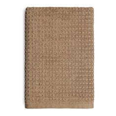 a brown towel on a white background