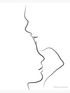 a line drawing of a woman's face