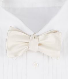 From Cremieux&#x2C; this bow tie features:         stylish handmade design silk Made in the USA from European silk. Elegant White Bow Tie For Black-tie Events, Elegant Beige Suit And Tie Accessories For Formal Occasions, Elegant Beige Suit And Tie Accessories For Semi-formal Occasions, Elegant Beige Suit And Tie Accessories For Semi-formal, Elegant Beige Formal Suit And Tie Accessories, White Bow Tie For Formal Occasions, Elegant Beige Tie For Black Tie Events, Elegant Cream Standard Tie, Classic White Standard Tie Bow