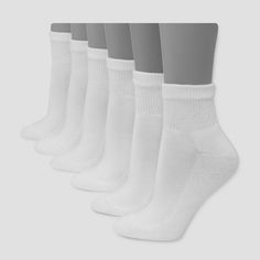 Hanes Premium Women's 6pk Cushioned Ankle Socks - White 5-9 Hanes Socks, White Ankle Socks, Xmas 2024, Sock Packs, White Socks, Christmas Mom, Athletic Socks, White Sock, Cutie Pie