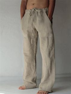 Gender: Men'sPants Type: Beach Pants, Baggy, Trousers, Linen PantsStyle: Streetwear, Fashion, CasualOccasion: Yoga, DailyFabric: Cotton Blend, LinenDesign: Front Pocket, Elastic Drawstring DesignWaistline: Mid WaistPattern: Solid ColorSeason: Spring SummerFunction: Comfort, SoftFit Type: Regular FitFly Type: Drawstring Linen Pants Style, Trousers Baggy, Casual Linen Pants, Mens Linen Pants, Linen Drawstring Pants, Cotton Linen Pants, Loose Trousers, Men Pants, Daily Yoga