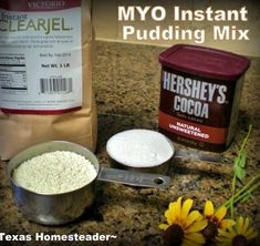 the ingredients for myo instant pudding mix