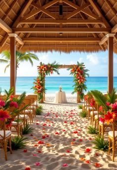 Small Wedding Ideas Tropical Beach Wedding Arch, Tropical Wedding Arch Ideas, Wedding Flowers Tropical, Tropical Wedding Theme Colors, Tropical Wedding Theme Elegant, Hawaiian Wedding Theme, Wedding Tropical Theme, Island Wedding Ideas, Vibrant Tropical Wedding