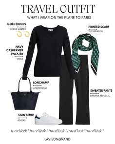 Old Money Plane Outfit, What To Wear To A Viewing, Europe Plane Outfit, Minimalist Travel Outfits, Elegant Travel Outfits, Black Travel Outfit, What To Wear On A Plane, Business Travel Outfits Woman, Travel Outfit Plane Long Flights