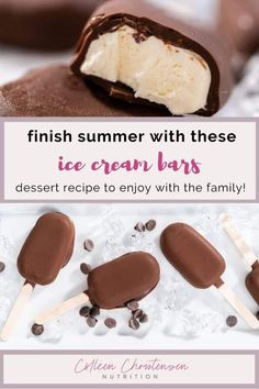 chocolate dipped ice cream bars are the perfect dessert to enjoy with the family