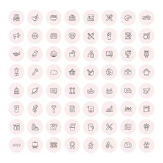 a large set of thin line icons