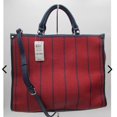 Nwt International Concepts Caitlinn Red/Blue Woven Style Tote Handbag Purse Grey Tote Bags, Blue Tote Bag, Grey Tote, Pink Quilts, Quilted Tote Bags, Oversized Tote, Blue Tote, Woven Tote Bag, Quilted Totes