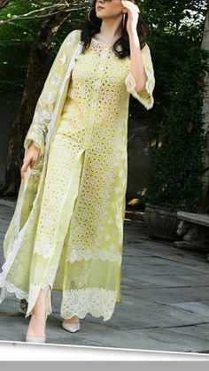 Chicken Sleeves Design, Chikan Suit Designs Salwar Kameez, Chicken Dresses Designs, Hakoba Salwar Designs, Chicken Kameez Designs, Simple Pakistani Dresses Shalwar Kameez Casual, Chikan Dress Design, Chicken Dress Design Pakistani, Pakistani Lace Suits Party Wear