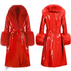 Smocking Hot Head-Turning, Sexy Statement Coat! One Of Those Hot Timeless Stricking Pieces That Are Easy To Throw On And Look Spectacular! Comes In Bright Scarlet Red That Adds A Perfect Splash Of Color To Any Outfit. Designed With A Gorgeous Removable Oversized Faux Fur Collar, Longline Sleek Silhouette, Pockets At Sides, Fur Cuffs, Removable Buckled Belt, And Smooth Satin Lining In Matching Color. Lightweight, Comfy, Warm, And Surprisingly Versatile. It Will Look Equally Fabulous With Leather Luxury Red Outerwear For Evening, Luxury Red Evening Outerwear, Luxury Red Outerwear For Party, Luxury Fall Party Outerwear, Elegant Red Outerwear For Night Out, Luxury Red Fall Outerwear, Luxury Spring Party Outerwear, Chic Red Outerwear For Night Out, Spring Party Leather Outerwear