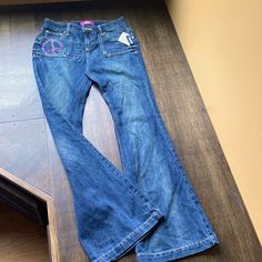 Old Navy Brand New Flare Jean Cute Embroidered Blue Jeans, Cute Blue Embroidered Jeans, Tag Jeans, Slim Straight Pants, Rockstar Jeans, Size 16 Jeans, Navy And Khaki, Lined Jeans, Pull On Jeans