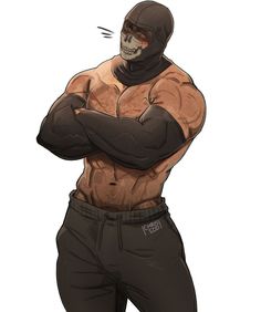 a drawing of a man with his arms crossed wearing a hoodie and sweatpants