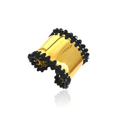 Adorn your wrist with this statement solid brass cuff with skillfully crocheted Preciosa crystals around the edges, adding elegance and sophistication through craft and artisan. Add an element of surprise to your daywear or emphasize your evening glam Gold Beaded Cuff Jewelry, Elegant Beaded Cuff Jewelry, Beaded Cuff Jewelry For Party, Gold Cuff Bracelet For Evening, Party Cuff Beaded Jewelry, Party Beaded Cuff Jewelry, Glamorous Gold Cuff Bracelet Gift, Gold Beaded Evening Bracelets, Gold Beaded Bracelets For Evening