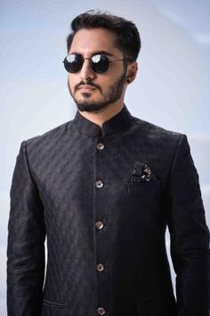 Shop for Arjan Dugal Black Chanderi Silk Embroidered Bandhgala for Men Online at Aza Fashions Traditional Festive Sets With Button Closure, Traditional Semi-formal Kurta With Buttons, Black Dabka Traditional Wear For Semi-formal Occasion, Semi-formal Black Traditional Wear With Dabka, Black Bandhgala With Chikankari Embroidery For Transitional Season, Black Zari Work Kurta For Semi-formal Occasions, Semi-formal Black Traditional Wear With Zari Work, Black Traditional Wear For Festive Semi-formal Occasions, Black Semi-formal Traditional Wear For Festive Occasions