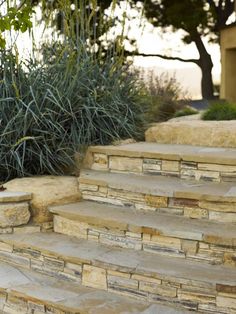 stone steps leading up to the beach