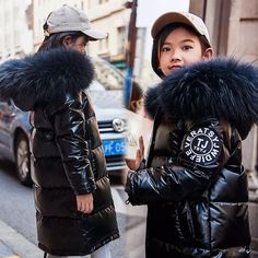 Winter Parka Jacket with Detachable Fury Hood Thick Clothes, Puffer Coat With Fur, Kids Parka, Parka Jackets, Casual Shoes Women Flats, Russian Winter, Winter Girl, Fur Hood Coat, Womens Windbreaker