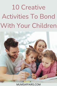 If you are wondering how to create activities with our kids, then this post is for you, 10 creative activities to bond with your children... Family Bonding Activities, Bonding Activities, Family Bonding, Behavioral Health, Creative Activities, Positive Parenting, Classic Toys, Fun Ideas, Parenting Advice