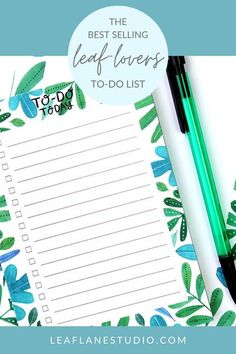 the best selling leaf - lovers to do list is on top of a notepad