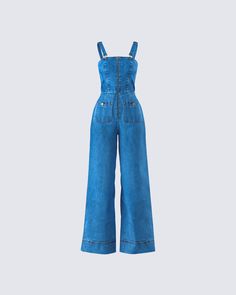 Cheap Denim Blue Overalls, Denim Denim Outfit, State Fair Outfits, Casual High-rise Denim Blue Overalls, Cheap High-waisted Denim Overalls, Affordable High-waisted Denim Overalls, Teaching Fits, Blue Denim Overalls, Tailgate Outfits