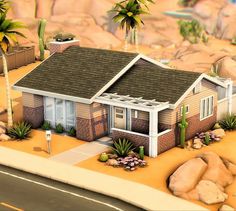 Sims4 Exterior, Sims4 Inspiration, Minecraft Hus, Sims Lots, Project Zomboid