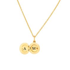 Our new 14k Gold Round Mini Locket Necklace is a dainty way to celebrate the love in your life! This tiny, yet meaningful necklace opens with space inside for two initials - perfect for you and your partner as a reminder that it all started with you falling in love. Or, engrave any two initials that are special to you! available in gold vermeil, sterling silver and 14k yellow gold locket can be engraved inside with one initial per side (uppercase only) hangs on adjustable cable chain locket measures 10mm in diameter 14k yellow gold locket features a diamond set in the front center Personalized Yellow Gold Locket Necklace With Initial Pendant, Dainty Yellow Gold Initial Necklace For Personalized Gift, Dainty 14k Gold Locket Necklace Gift, Elegant Locket Charm Necklaces For Personalized Gifts, Elegant Yellow Gold Charm Necklace For Keepsakes, Yellow Gold Necklaces With Charms For Anniversary, Dainty Initial Pendant Charm Necklace For Keepsake, Dainty Keepsake Charm Necklace With Initial Pendant, Yellow Gold Initial Pendant Necklace For Keepsake