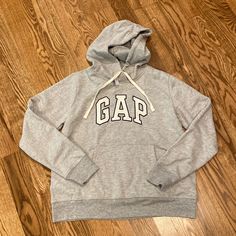 Material Is Very Soft Neutral Grey Goes With Anything Pit To Pit 22” Pit To Hem 16” Shoulder To Hem 25” Arm 26” Home Is Smoke And Pet Free The A Has A Black Mark On It, See Pic. Gap Sweatshirt, Gap Hoodie, Cream Hoodie, Embellished Sweatshirts, Vintage Hoodies, Gap Women, Hoodie Girl, Pink Hoodie, Colorful Hoodies