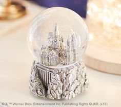 a snow globe sitting on top of a table