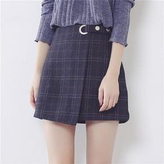 Harajuku Retro Chic Cute Buckle Design High Waist Navy Blue Skirt sold by KoKo Fashion. Shop more products from KoKo Fashion on Storenvy, the home of independent small businesses all over the world. Bowling Outfit, 2019 Fashion Trends, Navy Blue Skirt, Chic Skirts, Fashion Bottoms, Animals Art, Skirt Belt, Pants And Leggings, Date Outfits