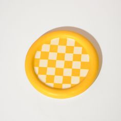 Checkered coaster in Marigold - Sleepy Mountain Checkered Coaster, Coasters Design, Checkered Design, Coaster Design, Hair Claw, Accessories Necklace, Buttons Pinback, Jewelry Earrings Dangle, Hobbies