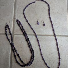 New Never Worn Just No Tags Or Box Earrings 24" Double Strand Necklace 40" Long Single Strand Or Can Wrap It Twice Amethyst Beads And Sterling Silver Double Strand Necklace, Amethyst Beads, Amethyst Necklace, Strand Necklace, Womens Jewelry Necklace, Jade, Amethyst, Jewelry Necklaces, Womens Sizes