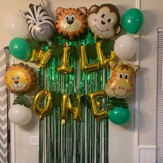 the balloons are all in the shape of animals