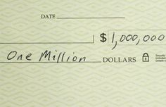 a check from one million dollars is shown