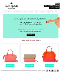 the website for kate spade's new handbag line, which is now on sale