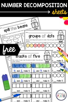 the number recognition worksheet for students to practice counting and writing numbers with free printable