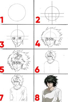 how to draw an anime character from the side view with different angles and hair styles