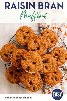 These Raisin Bran Muffins are hearty, sweet, and moist muffins made in just over a half hour with wheat bran, buttermilk, brown sugar, vanilla, and cinnamon. Yum!