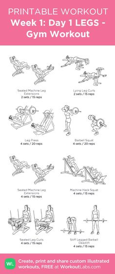 the printable workout guide for beginners to do exercises with their arms and legs