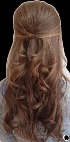 Half Up Curls, Bridal Hair Half Up, Simple Bridesmaid Hair, Curly Wedding Hair, Cute Curly Hairstyles, Bridesmaid Hair Half Up, Side Hairstyles, Peinados Recogidos, Hair Cute