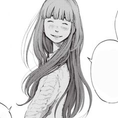 a drawing of a girl with long hair holding an apple and smiling at the camera