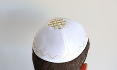 Cardinals Cap  Cardinals Cap Pope Priest Hat Pastor Cross White Gold Jerusalem Holy land Size: 16.5 cm \ 6.5 inch  Color : White And Gold Holy Land, Cardinals, Size 16, Decorative Items, Color White, Accessory Gift, White Gold, Purses And Bags, Music Clothes