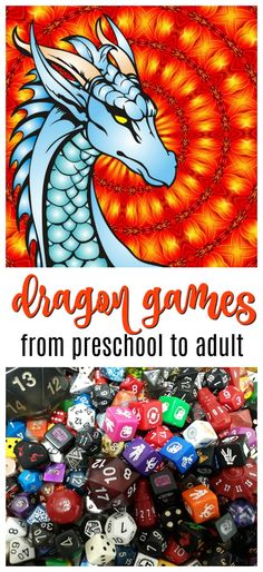 dragon games from preschool to adult with text overlay that reads, dragon games from preschool to adult