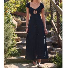 Item Description Shown In Last Photo. Free People Black Dress, The Endless Summer, Free People Mini Dress, Embroidered Midi Dress, Cutout Design, Cotton Midi Dress, Midi Dress Summer, 80 Dress, Lace Midi Dress