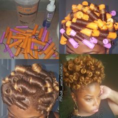 Roller Set Natural Hair, Dry Curl, Hair Rods, Feather Wrap, Natural Updo, Perm Rod Set, Natural Hair Twists, Natural Styles, Roller Set