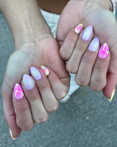 Birthday Inspired Nails, Bts Nails, Almond Acrylic Nails Designs, Teen Nails, Hippie Nails, Summery Nails, Inspired Nails, Grand Haven