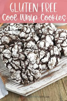 gluten free goo - winie cookies on a plate with text overlay