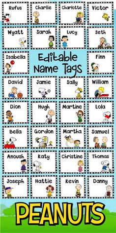 the printable name tags for peanuts