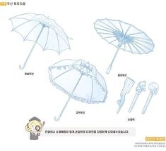 three different umbrellas are shown in an advertisement